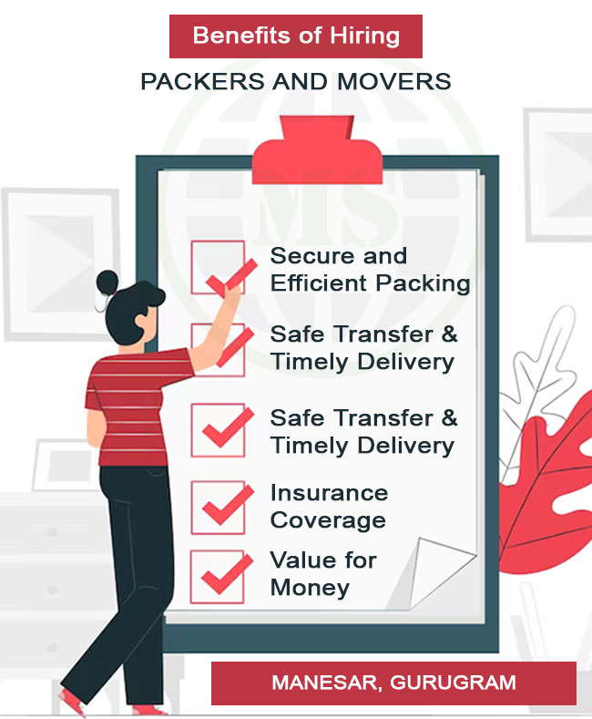 Benefits of hiring movers in Manesar