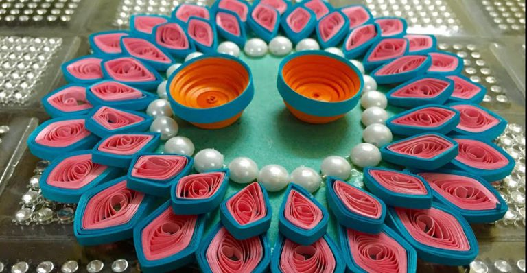 quilling-paper-designed-thali-decoration-diwali