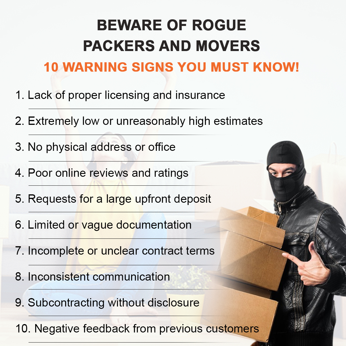 Red Flag When Hiring Packes Movers