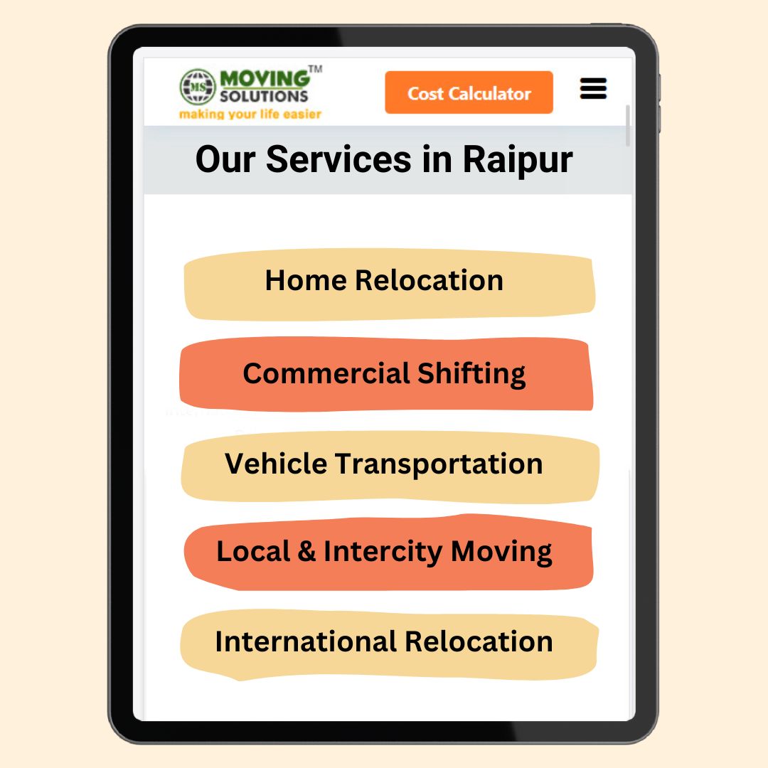 Relocation services Raipur