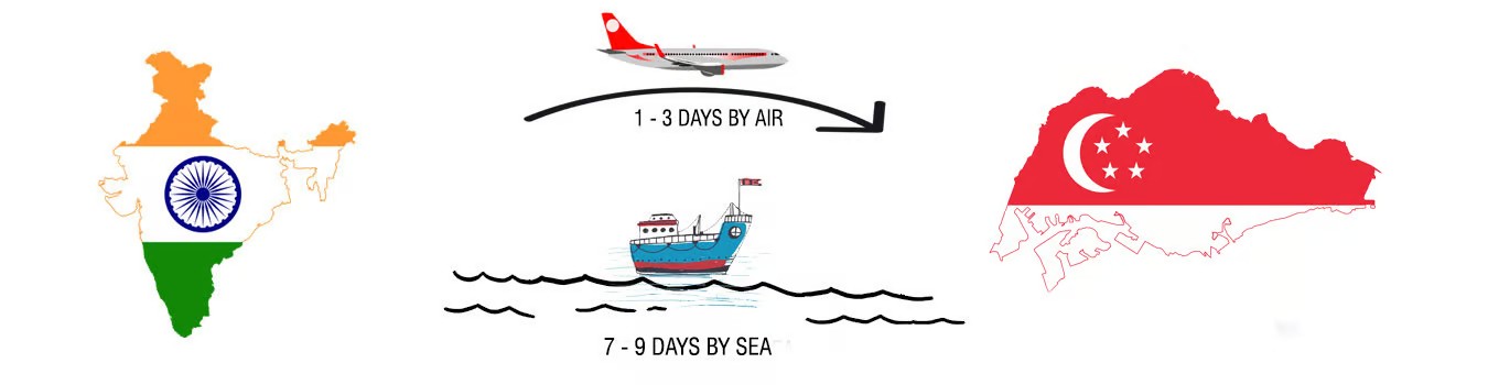 Shipping Costs from India to Singapore